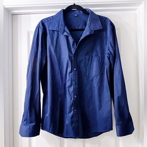 Men’s Navy Blue Dress Shirt